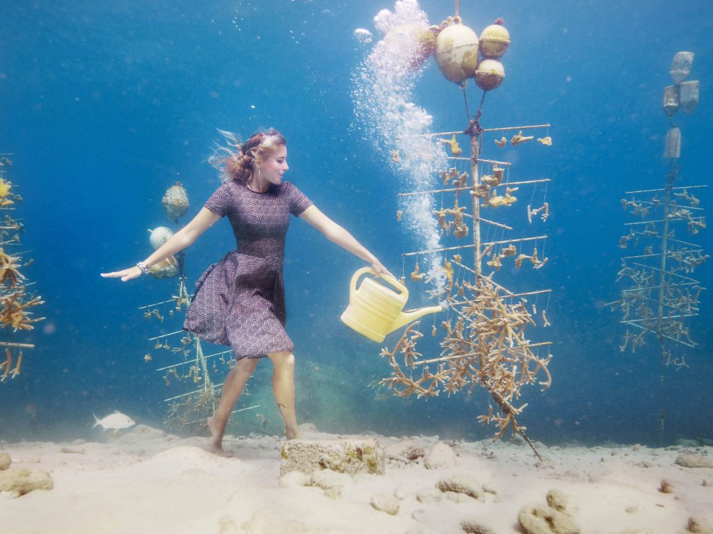 onderwater fotoshoot koraal tuin